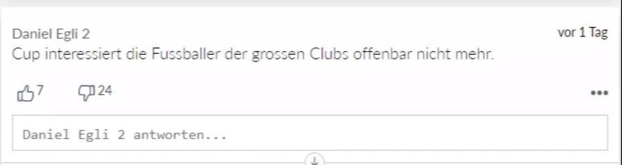 Daniel Egli 2 geht davon aus, dass der Cup für die grossen Clubs nur noch eine untergeordnete Rolle spielt.