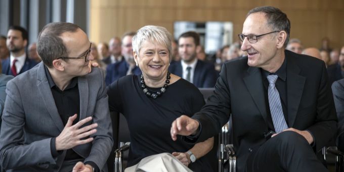 Regierungsrat Martin Neukom, Regierungsrätin Jacqueline Fehr und Regierungsrat Mario Fehr (alle aus Zürich) im Oktober 2022. Im Vorfeld der kantonalen Wahlen haben sie nicht beim Ausfüllen der Smartvote-Fragebögen mitgemacht. Zürich Regierungsrat Wahlen