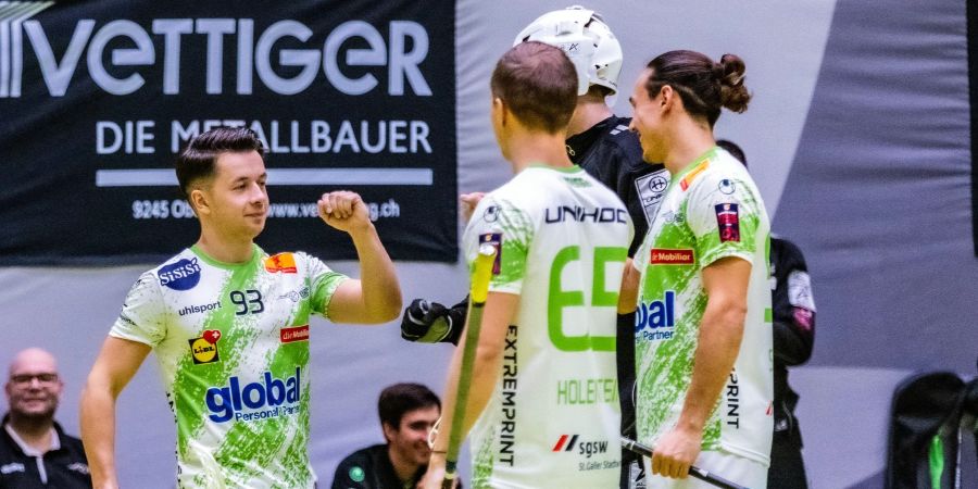 Spieler vom Unihockeyclub Waldkirch-St. Gallen