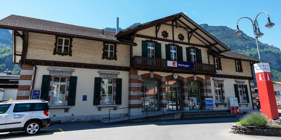 Der Zentralbahn-Bahnhof Meiringen.