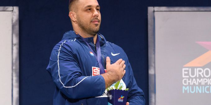 Der kroatische Kugelstosser Filip Mihaljevic hat seine EM-Goldmedaille wieder. Der kroatische Kugelstosser Filip Mihaljevic hat seine EM-Goldmedaille wieder.