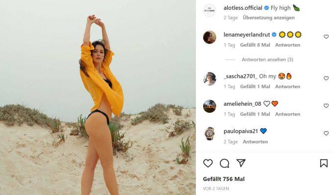 Viva Meloso resistirse Lena Meyer-Landrut begeistert mit sexy Bikini-Pose