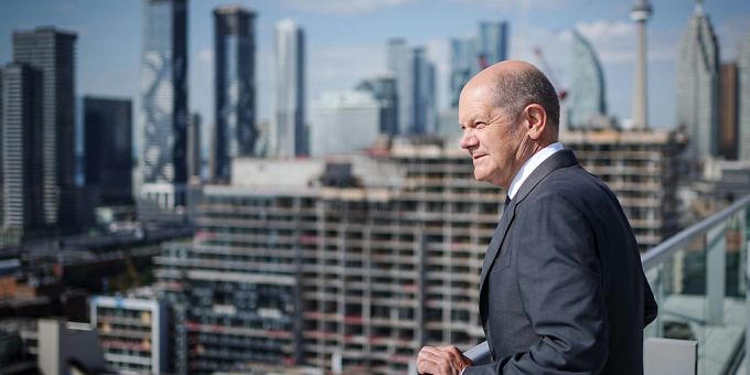 dpatopbilder - Bundeskanzler Olaf Scholz in Toronto. Foto: Kay Nietfeld/dpa dpatopbilder - Bundeskanzler Olaf Scholz in Toronto. Foto: Kay Nietfeld/dpa