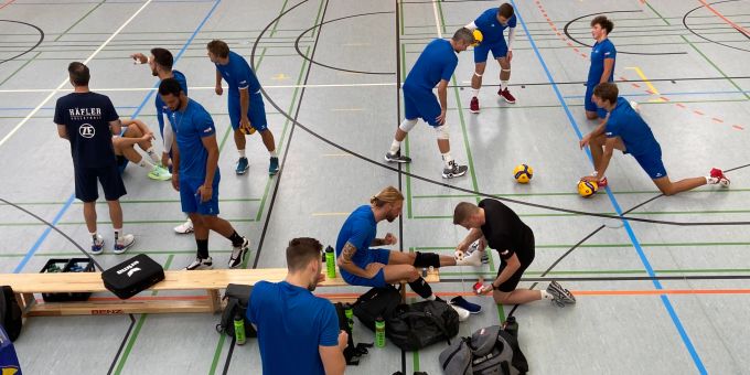 Lindaren Volley Amriswil im Training. Training Volleyball