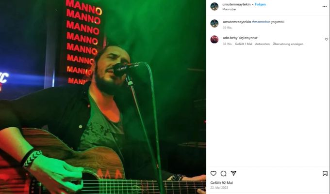 Emre Aytekin war als Musiker tätig. Er starb am 5. Februar. Emre Aytekin
