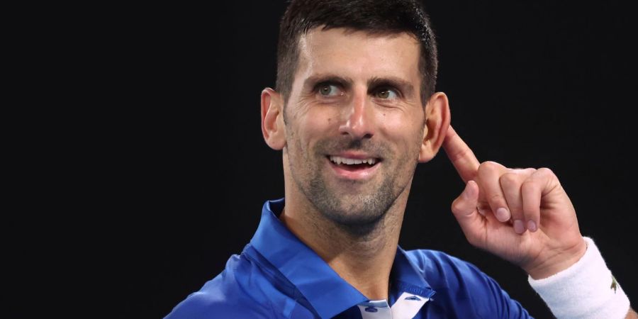 Verwandelte gegen den Argentinier Tomas Martin Etcheverry nach 2:28 Stunden seinen ersten Matchball: Novak Djokovic.