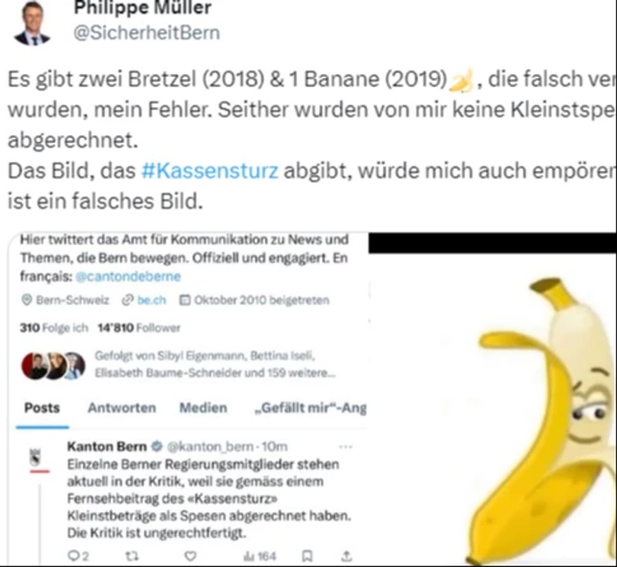 Philippe Müller gesteht seinen Fehler ein. Findet aber, der Kassensturz gebe ein falsches Bild ab.