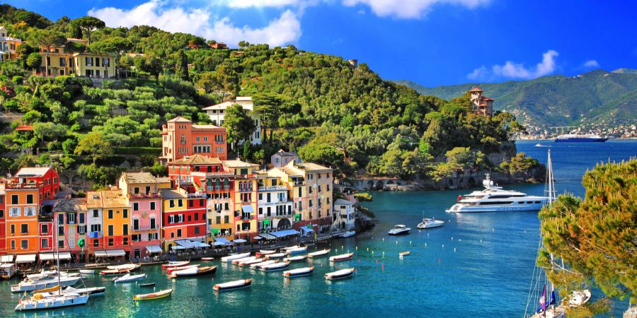 Portofino, Italien, Riviera. Meer, Küste