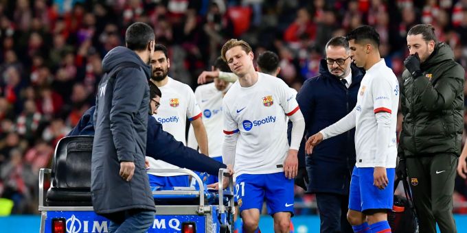 Beim FC Barcelona schieden Frenkie de Jong und Pedri schon vor der Halbzeitpause verletzt aus. Athletic Bilbao - FC Barcelona
