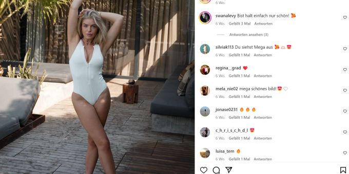 Die Influencerin posiert gerne freizügig vor der Kamera. Bauer sucht Frau
