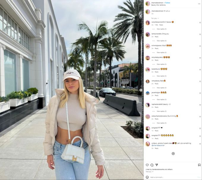 Sharna Beckman betreibt einen «OnlyFans»-Kanal. Sharna Beckman OnlyFans