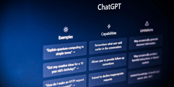 ChatGPT-Menü