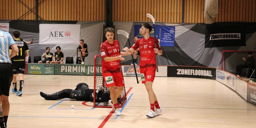 UHC Thun im Spiel gegen Ticino Unihockey