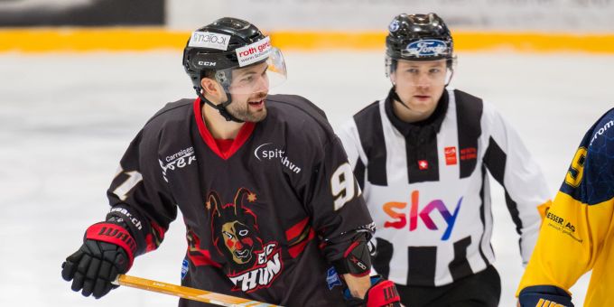 Dominik Gyger und der EHC Thun empfingen am Mittwoch die Düdingen Bulls. EHC Thun