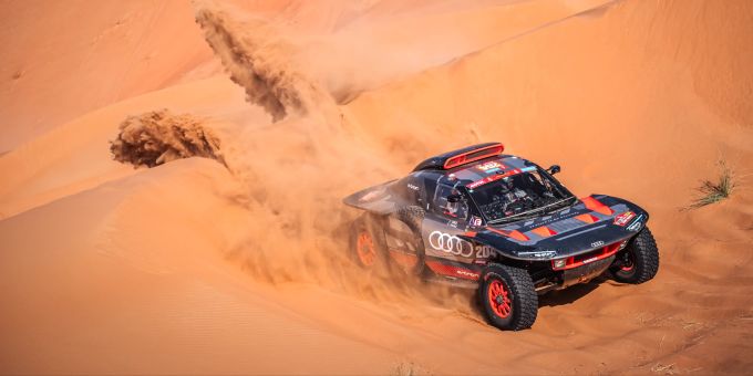 Carlos Sainz (Audi Sport) auf der sechsten Etappe der Rallye Dakar. Rallye Dakar Carlos Sainz