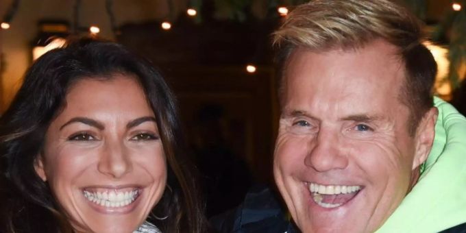 Der Musikprouzent Dieter Bohlen und seine Lebensgefährtin Carina. Foto: Volker Dornberger Der Musikprouzent Dieter Bohlen und seine Lebensgefährtin Carina. Foto: Volker Dornberger