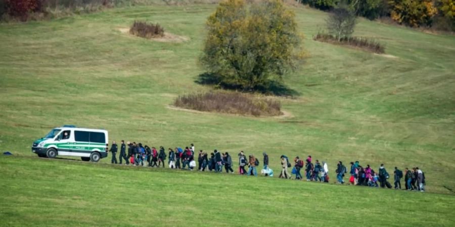 Flüchtlinge im bayerischen Wegscheid