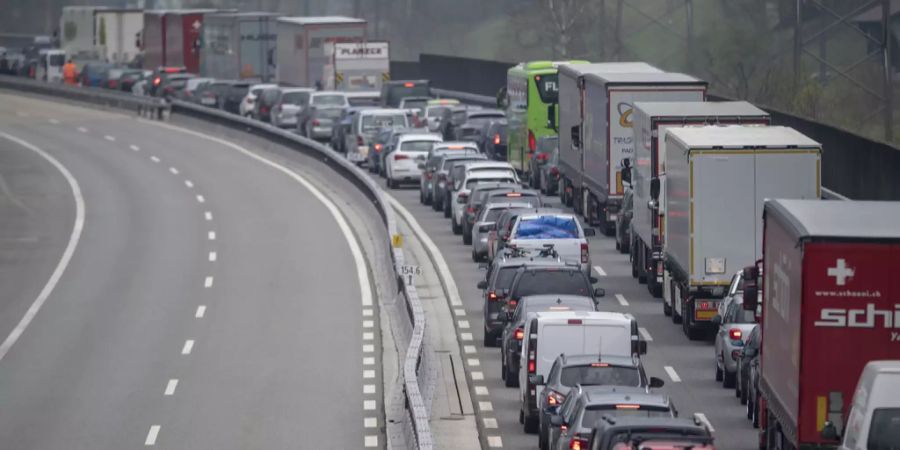 Gotthard-Strassentunnel Stau Gotthard