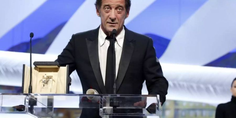 Vincent Lindon ist beim 69. Filmfest von Cannes als bester Hauptdarsteller ausgezeichnet worden. Foto: Sebastien Nogier/EPA