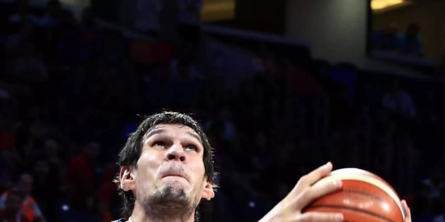 Grösster Spieler der Basketball-WM in China: Boban Marjanovic. Foto: Lefteris Pitarakis/AP