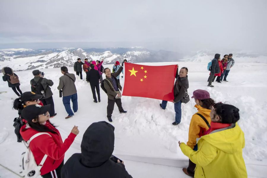 Auch auf dem Titlis machten die chinesischen Touristen halt. Und viele viele Fotos.