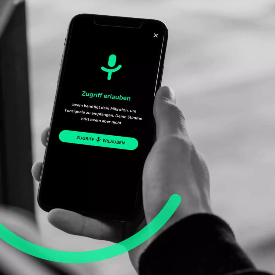 Schritt 3: Er muss den Zugriff auf das Mikrofon, um das Tonsignal empfangen zu können.