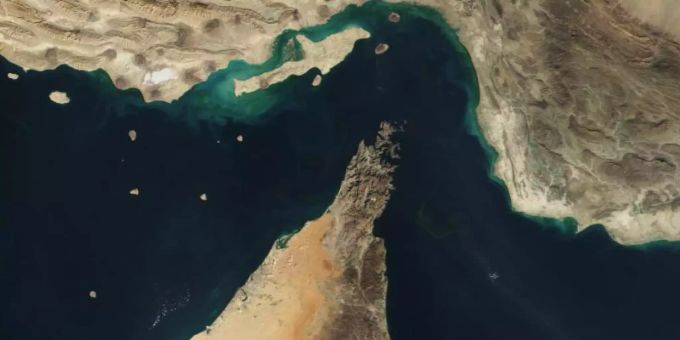 Die Strasse von Hormus im Persischen Golf. Foto: The Visible Earth/NASA Strasse von Hormus