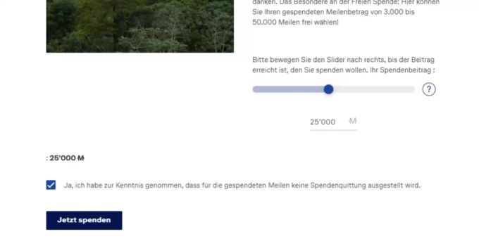 Wer bei der Swiss seine Flugmeilen spendet, kann dies nicht von seinen Steuern abziehen. myclimate swiss