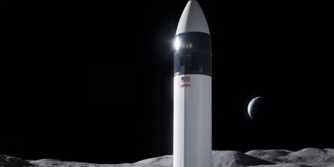 Diese von SpaceX zur Verfügung gestellte Illustration zeigt das Design des SpaceX Starship, das im Rahmen des Artemis-Programms die ersten NASA-Astronauten auf die Mondoberfläche bringen wird. Foto: SpaceX/NASA via AP/dpa Diese von SpaceX zur Verfügung gestellte Illustration zeigt das Design des SpaceX Starship, das im Rahmen des Artemis-Programms die ersten NASA-Astronauten auf die Mondoberfläche bringen wird. Foto: SpaceX/NASA via AP/dpa