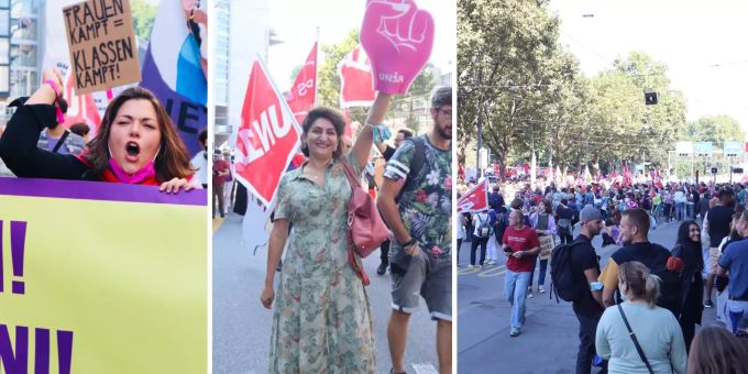 10'000 in Bern - Linke demonstrieren gegen Frauenrentenalter 65