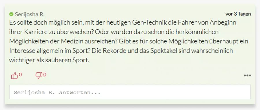 Auch dieser Nutzer glaubt, dass nicht genau genug hingeschaut wird.