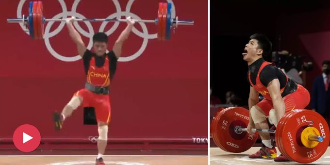 Wars zu leicht? - China-Gewichtheber stemmt 166 Kilo – auf einem Bein!