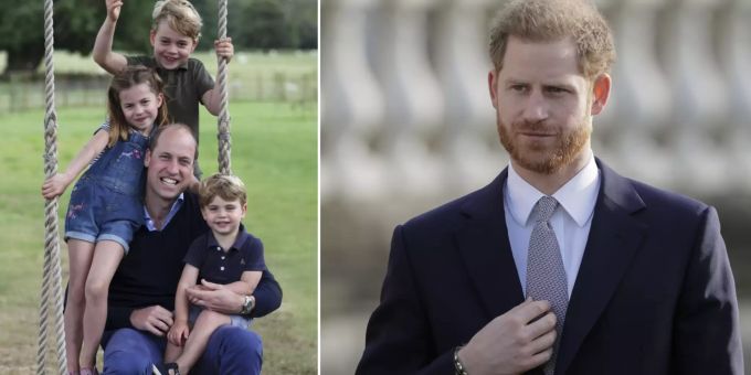 Prinz Harry ist eingeschüchtert von Prinz Williams Kindern. prinz harry