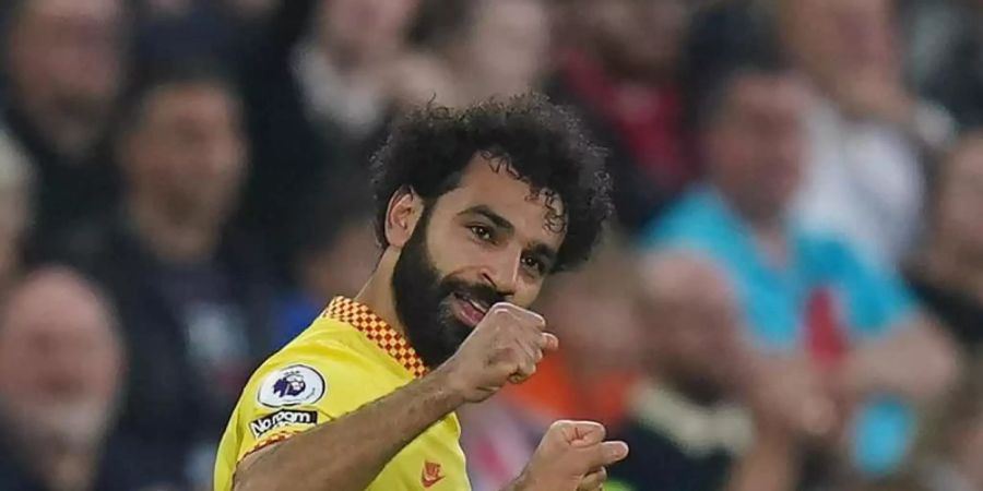 Hat sein nächstes Rekordtor erzielt: Mohamed Salah vom FC Liverpool. Foto: Adam Davy/PA Wire/dpa