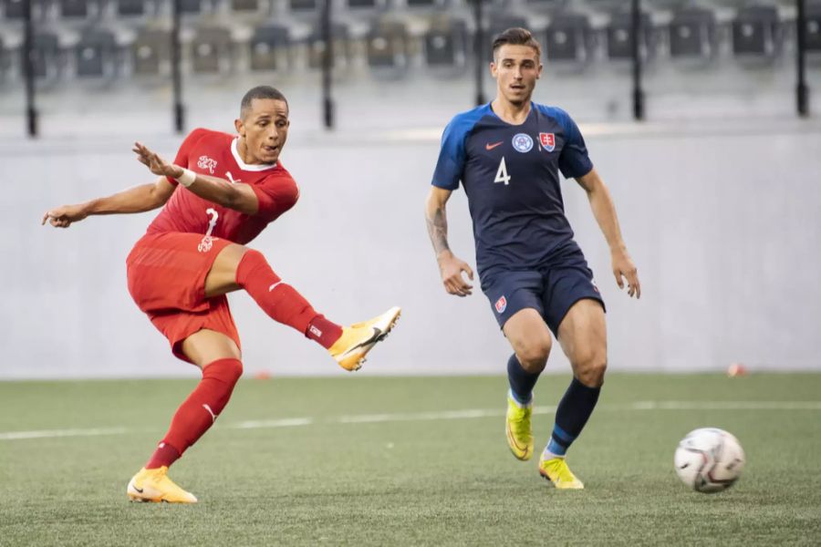 Okafor im WM-Quali-Spiel der Schweizer U21 gegen die Slowakei.