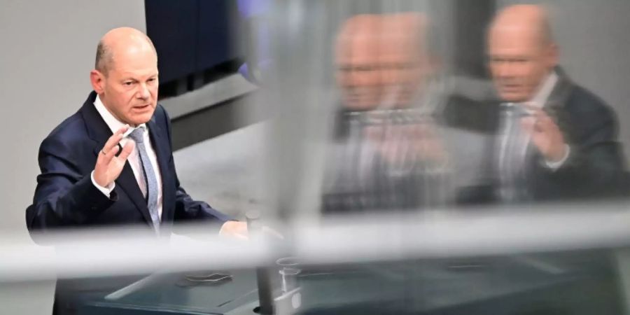 Olaf Scholz im Bundestag