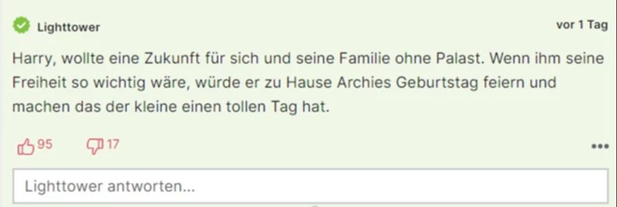 Harry sollte lieber den Geburtstag seines Sohnes feiern, meinen einige.