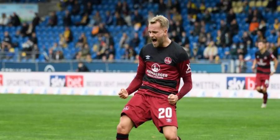 Fällt beim 1. FC Nürnberg lange aus: Stürmer Pascal Köpke. Foto: Swen Pförtner/dpa