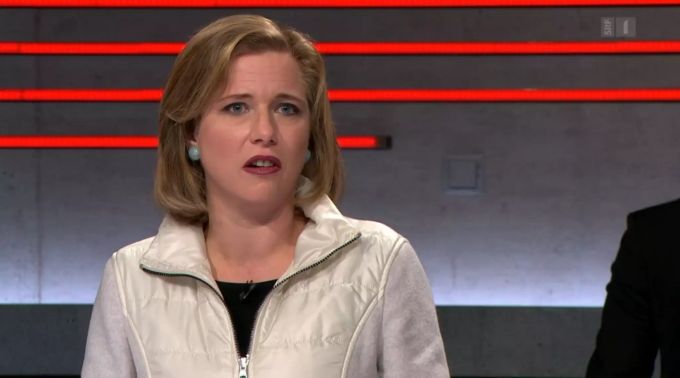 FDP-Nationalrätin Christa Markwalder forderte in der «Arena» eine «evidenzbasierte» Corona-Politik. SRF «Arena» Coronavirus
