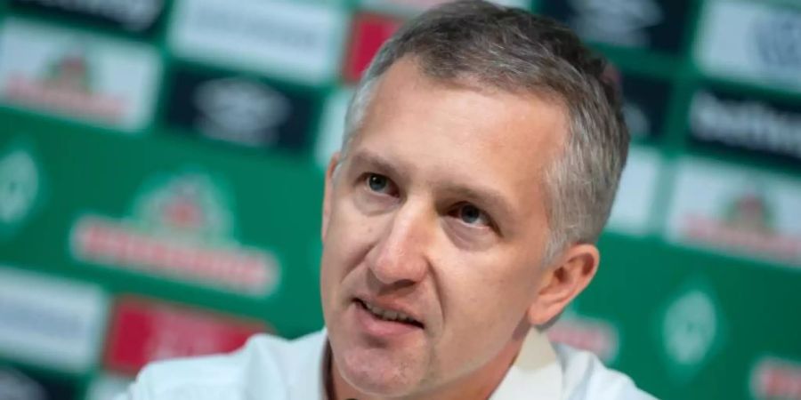 Hat seinen Vertrag bei Werder Bremen verlängert: Geschäftsführer Frank Baumann. Foto: Sina Schuldt/dpa