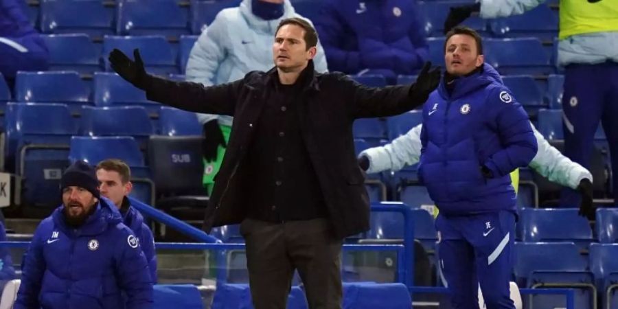 Musste sich gegen Aston Villa mit einem Punkt zufrieden geben: Chelsea-Coach Frank Lampard. Foto: John Walton/PA Wire/dpa