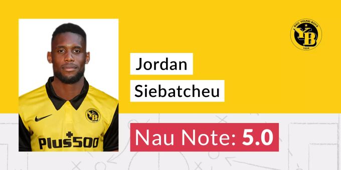 Die Nau.ch-Note für Jordan Siebatcheu von YB. YB