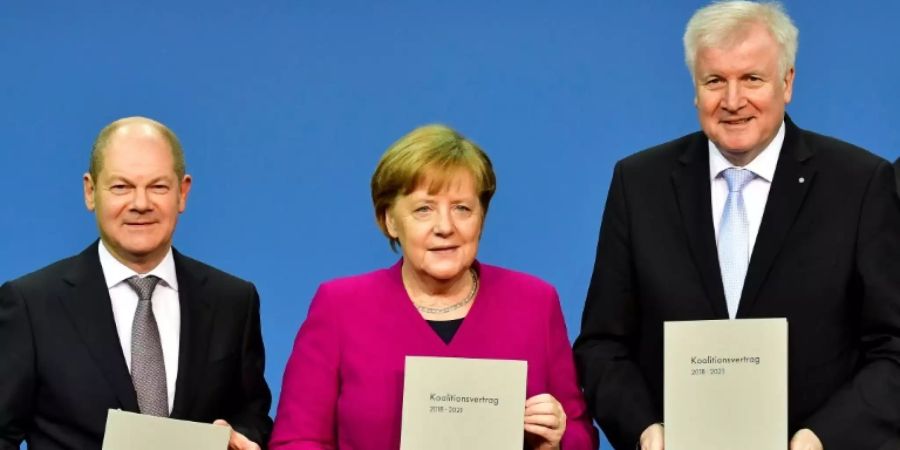 Vorstellung des Koalitionsvertrags im März 2018