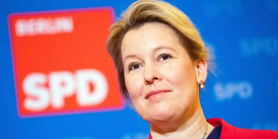 Franziska Giffey wurde als SPD-Spitzenkandidatin für die Abgeordnetenhauswahl 2021 nominiert. Foto: Christophe Gateau/dpa