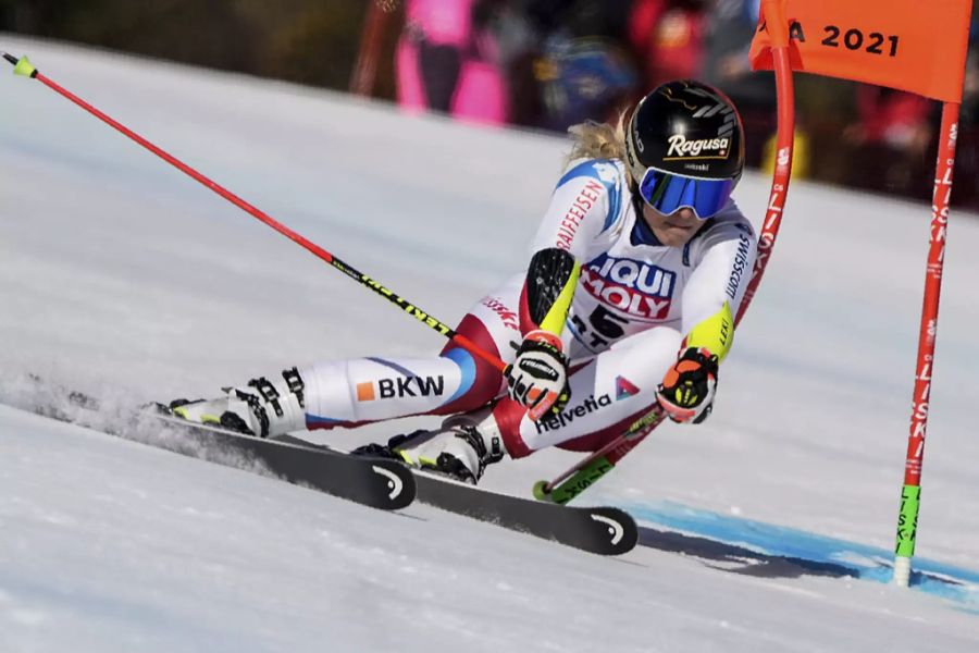 Lara Gut-Behrami ist im Riesenslalom die Schnellste.