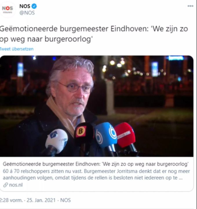 Eindhovens Bürgermeister fand klare Worte. coronavirus