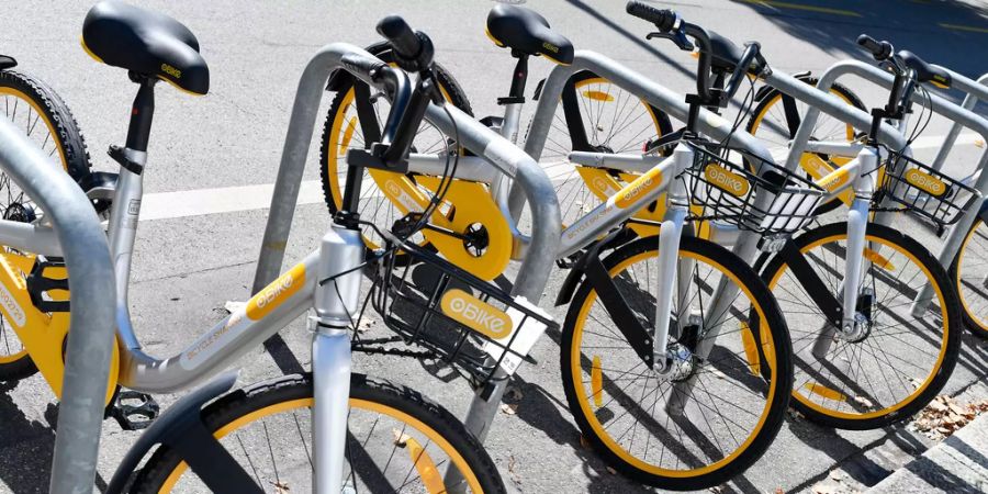 Wird man in Zürich nicht mehr lange sehen: Die O-Bikes.