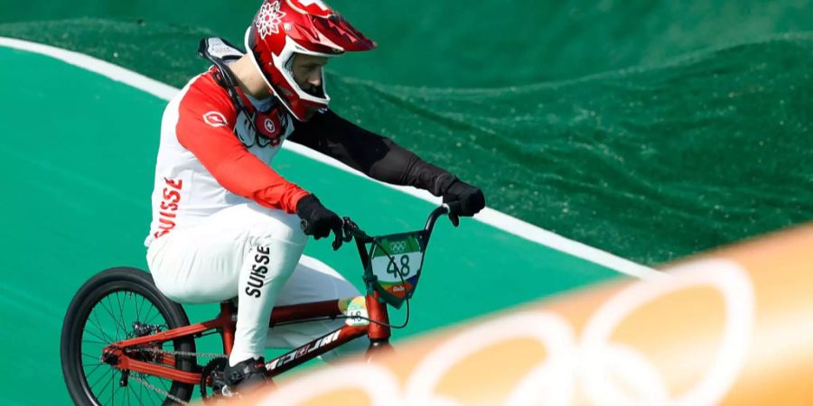 Der Schweizer BMX-Fahrer David Graf an den Olympischen Spielen in Rio.