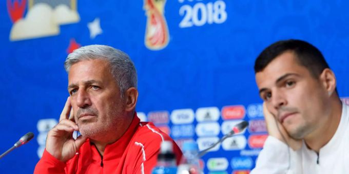 Wollen beide mehr als nur den Achtelfinal erreichen: Vladimir Petkovic und Granit Xhaka. Wollen beide mehr als nur den Achtelfinal erreichen: Vladimir Petkovic und Granit Xhaka.