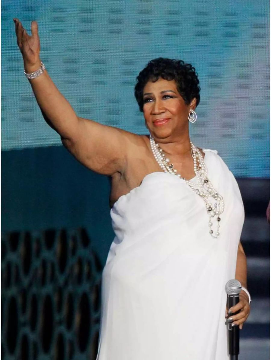 Aretha Franklin 2011 auf der Bühne in Chicago.